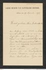 Nachlass Franz Steindachner, Brief von C. M. L. Popta an Franz Steindachner (19.04.1907), Inv.Nr. 403.07, Seite 1